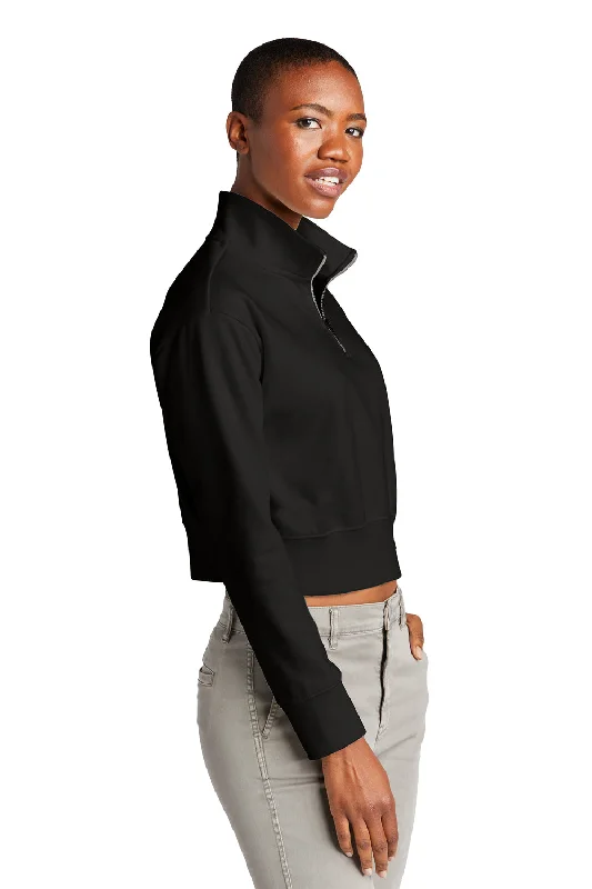 District Womens V.I.T. Fleece 1/4 Zip Sweatshirt - Black