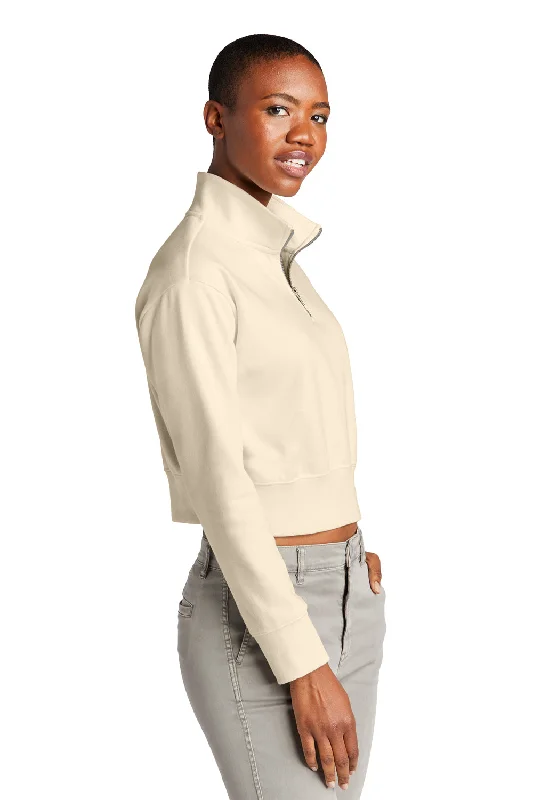 District Womens V.I.T. Fleece 1/4 Zip Sweatshirt - Gardenia