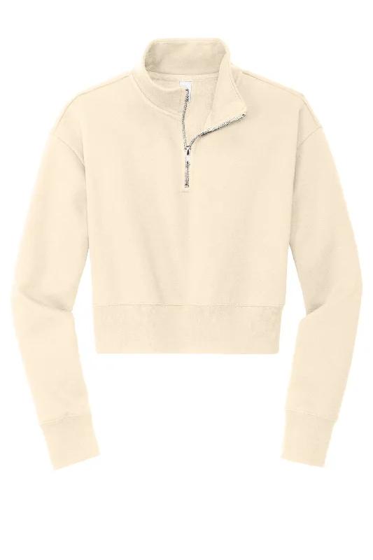 District Womens V.I.T. Fleece 1/4 Zip Sweatshirt - Gardenia