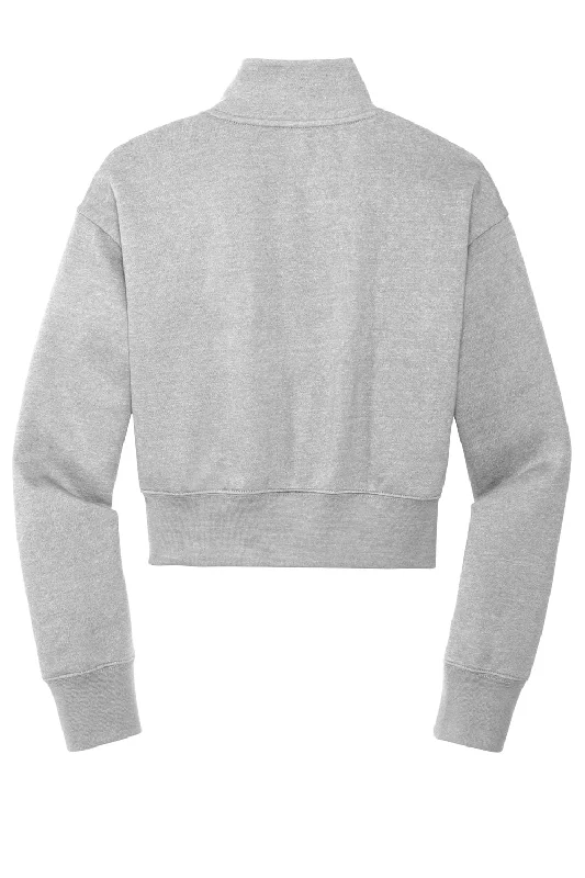 District Womens V.I.T. Fleece 1/4 Zip Sweatshirt - Heather Light Grey