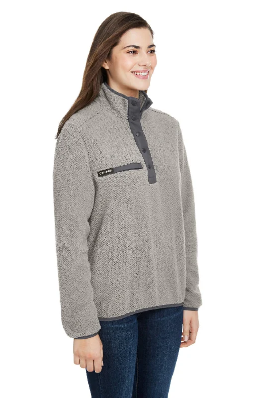 Dri Duck Womens Cypress Anti Static Sherpa Fleece 1/4 Snap Sweatshirt - Moss