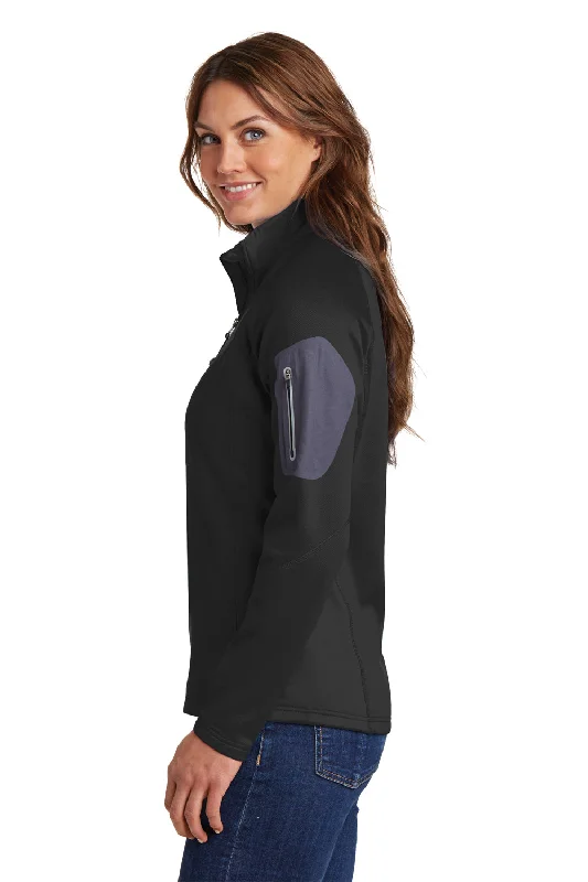 Eddie Bauer Womens Performance Fleece 1/4 Zip Sweatshirt - Black