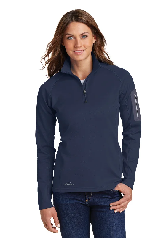 Eddie Bauer Womens Performance Fleece 1/4 Zip Sweatshirt - River Navy Blue