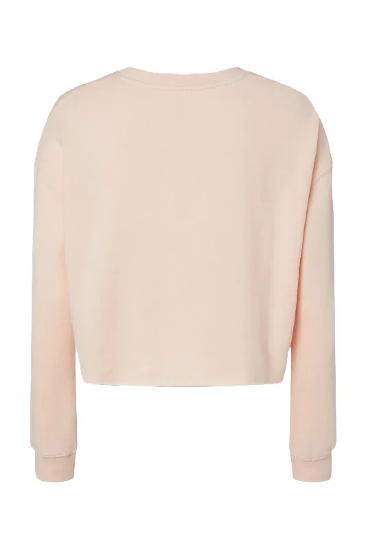 Independent Trading Co. Womens Crop Crewneck Sweatshirt - Blush Pink - NEW