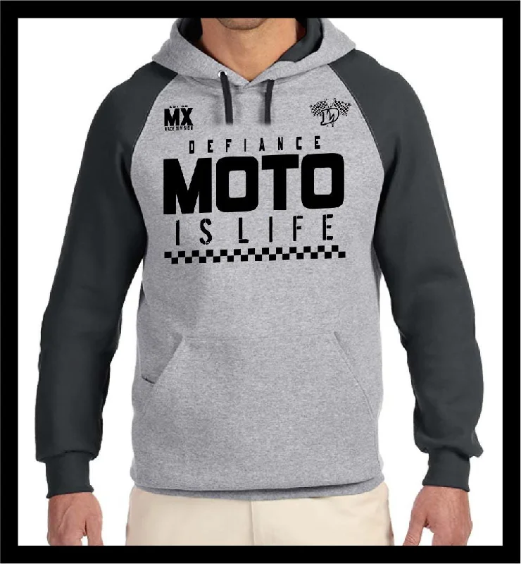 Moto is LIFE Sweatshirt - 2 tone Hoodie