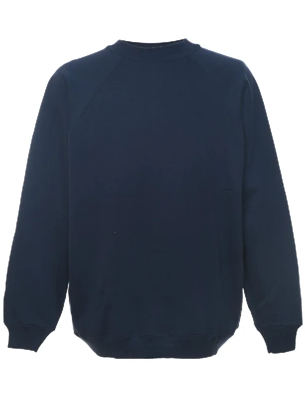 Navy Plain Sweatshirt - XL