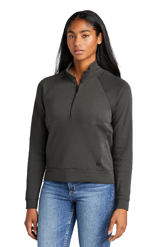 New Era Womens STS 1/4 Zip Sweatshirt - Graphite Grey