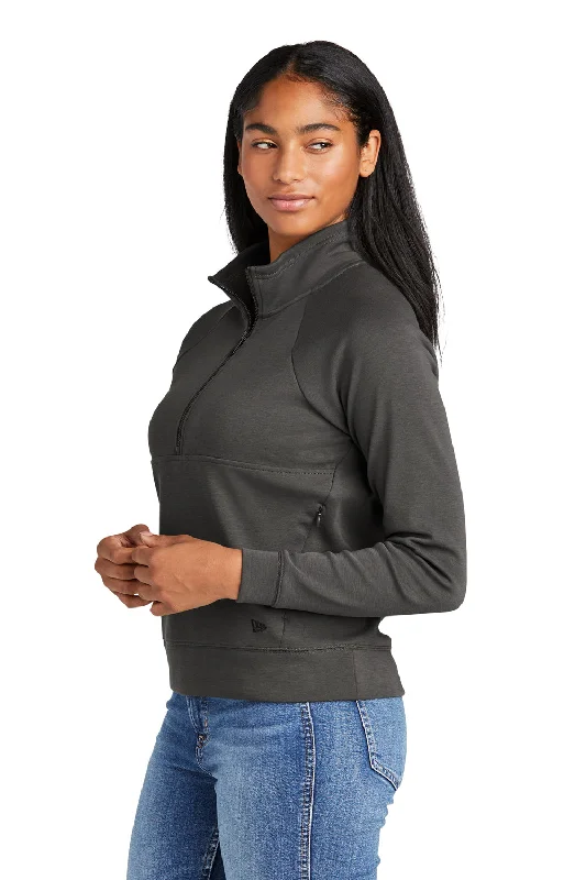 New Era Womens STS 1/4 Zip Sweatshirt - Graphite Grey