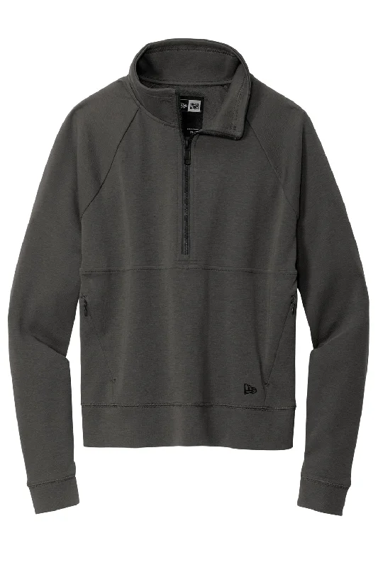 New Era Womens STS 1/4 Zip Sweatshirt - Graphite Grey