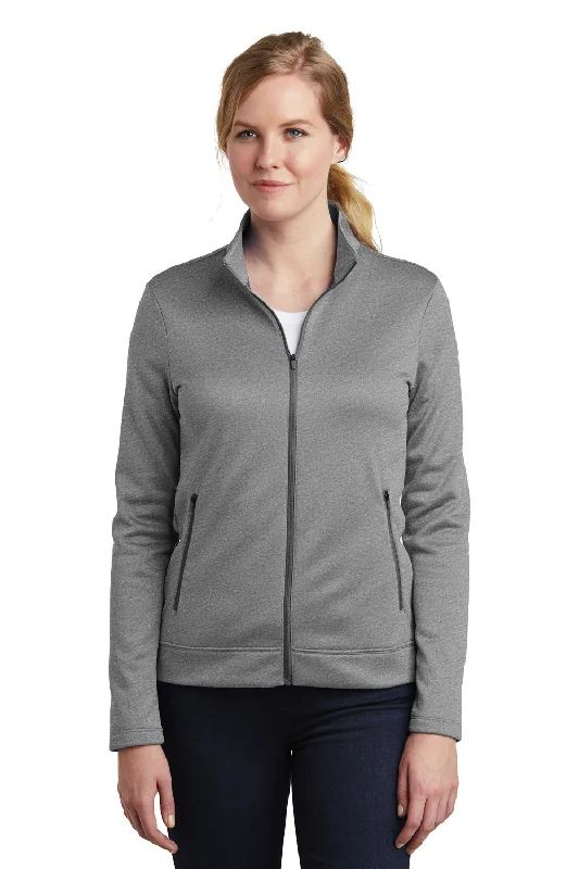 Nike Womens Therma-Fit Moisture Wicking Fleece Full Zip Sweatshirt - Heather Dark Grey