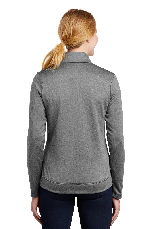 Nike Womens Therma-Fit Moisture Wicking Fleece Full Zip Sweatshirt - Heather Dark Grey