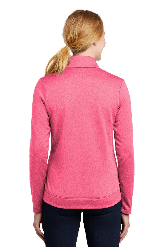 Nike Womens Therma-Fit Moisture Wicking Fleece Full Zip Sweatshirt - Heather Vivid Pink