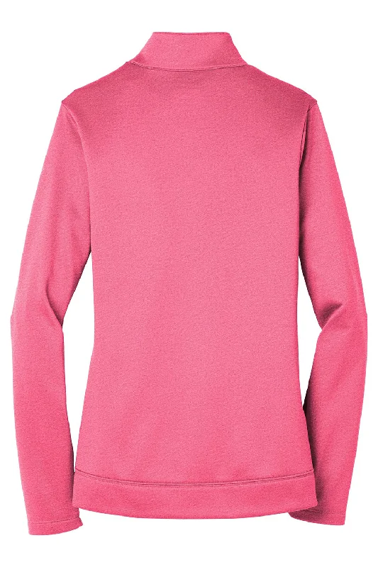 Nike Womens Therma-Fit Moisture Wicking Fleece Full Zip Sweatshirt - Heather Vivid Pink