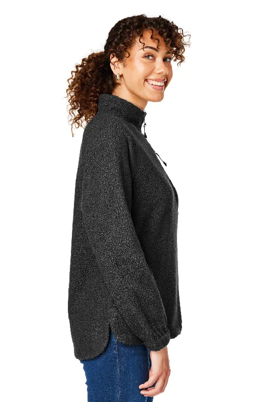 North End Womens Aura Sweater Fleece 1/4 Zip Sweatshirt - Black