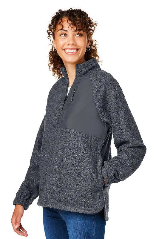 North End Womens Aura Sweater Fleece 1/4 Zip Sweatshirt - Carbon Grey