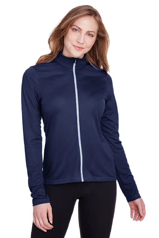 Puma Womens Icon Performance Moisture Wicking Full Zip Sweatshirt - Peacoat Blue