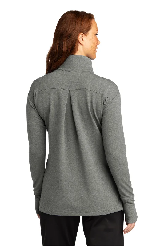 Sport-Tek Womens Flex Fleece Moisture Wicking 1/4 Zip Sweatshirt - Heather Light Grey