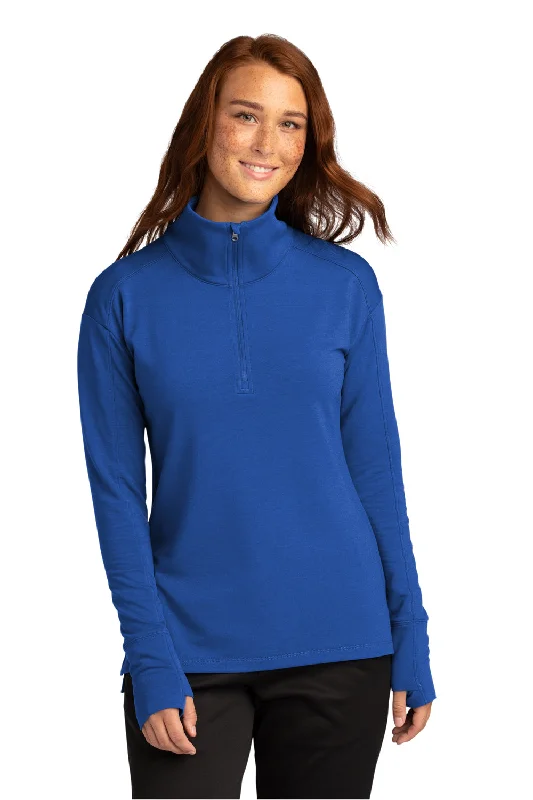 Sport-Tek Womens Flex Fleece Moisture Wicking 1/4 Zip Sweatshirt - True Royal Blue