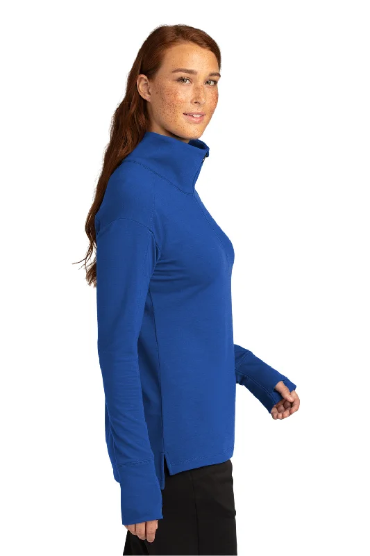 Sport-Tek Womens Flex Fleece Moisture Wicking 1/4 Zip Sweatshirt - True Royal Blue