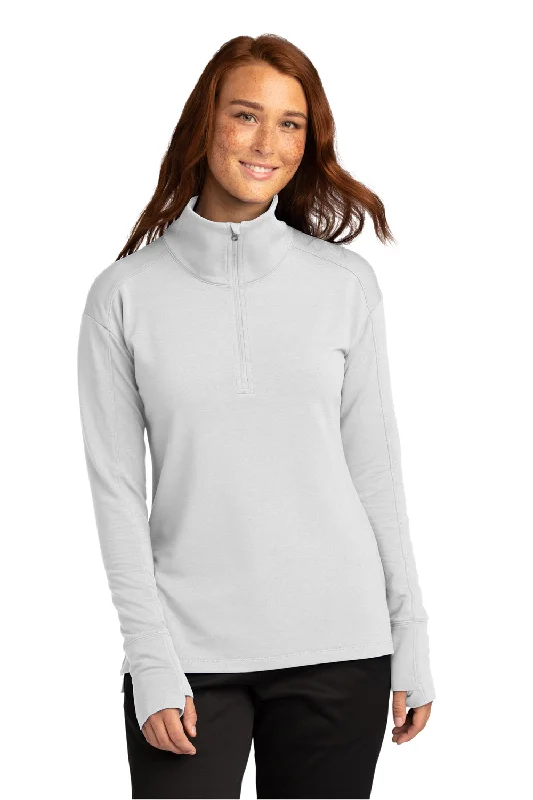 Sport-Tek Womens Flex Fleece Moisture Wicking 1/4 Zip Sweatshirt - White