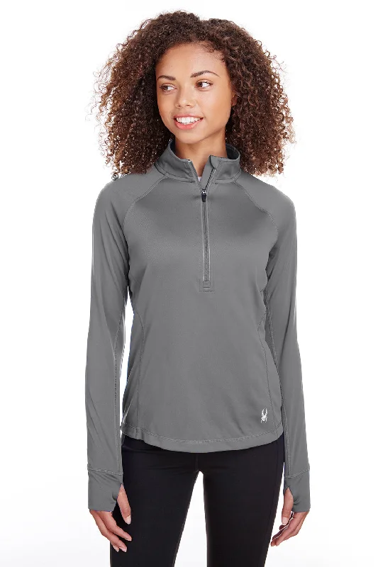 Spyder Womens Freestyle 1/4 Zip Sweatshirt - Polar Grey