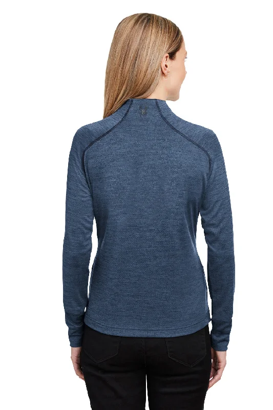 Spyder Womens Mission 1/4 Zip Sweatshirt - Frontier Blue