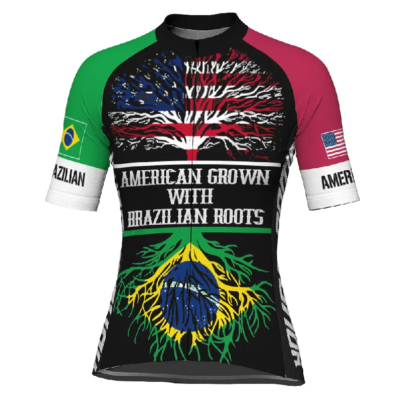 Customized Brazilian American Short Sleeve Cycling Jersey For Women