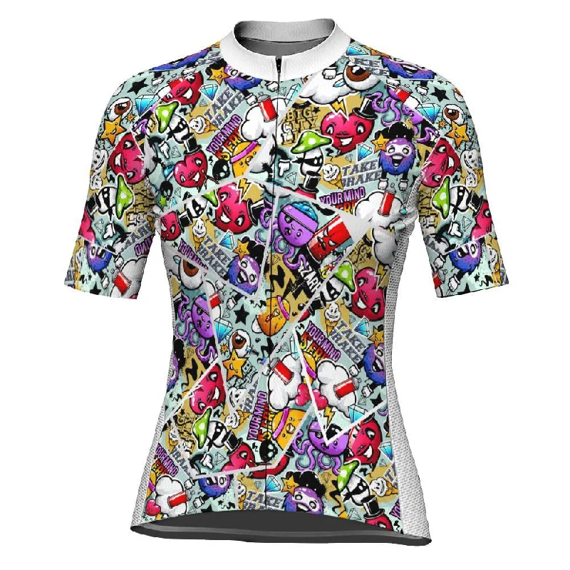 Crazy Short Sleeve Cycling Jersey for Women