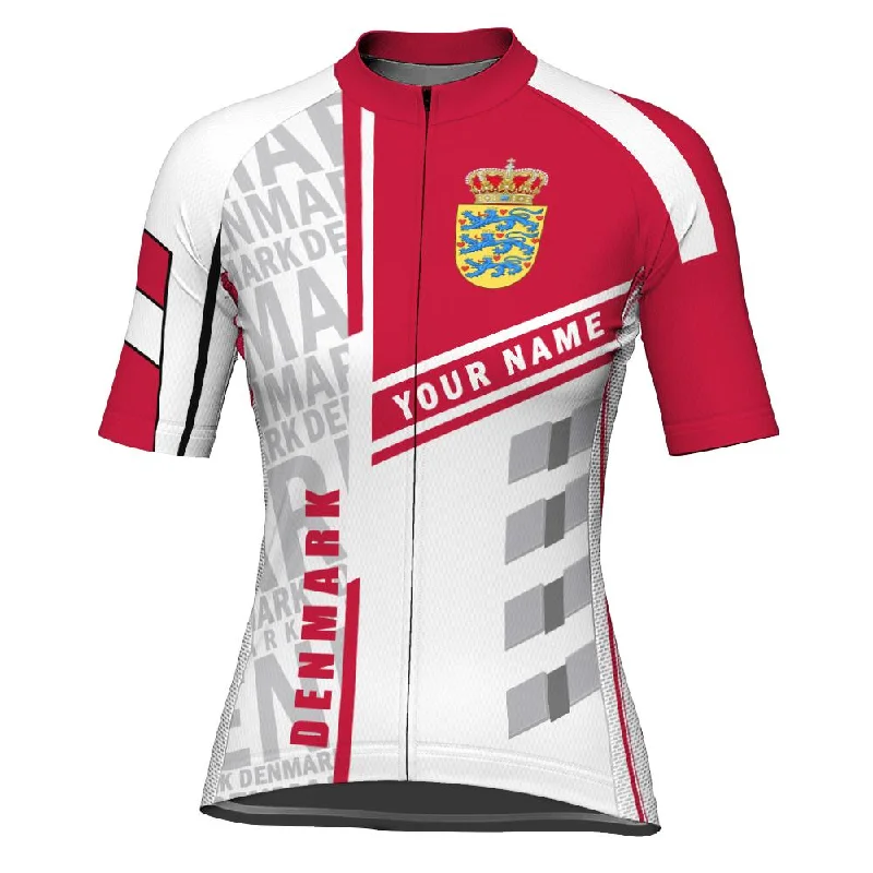 Customized Denmark Short Sleeve Cycling Jersey for Women