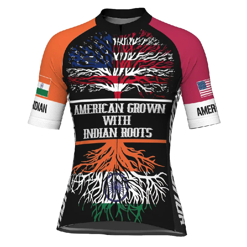 Customized Indian American Short Sleeve Cycling Jersey For Women