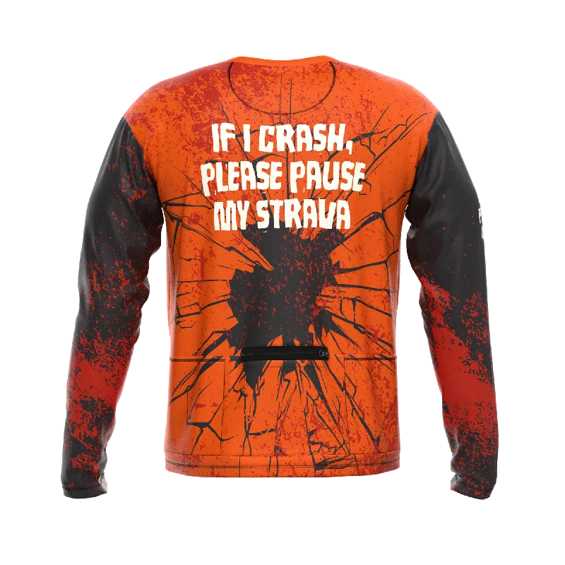 Men's Pause My Strava Long Sleeve Cycling Shirt