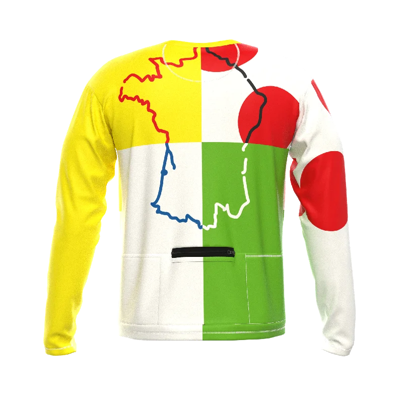 Men's Tour de France Leaders KOM Sprinters Long Sleeve Cycling Shirt