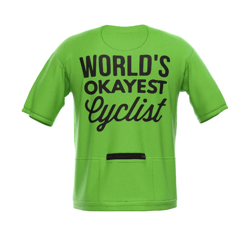 Men's World's Okayest Cyclist Short Sleeve Cycling Shirt