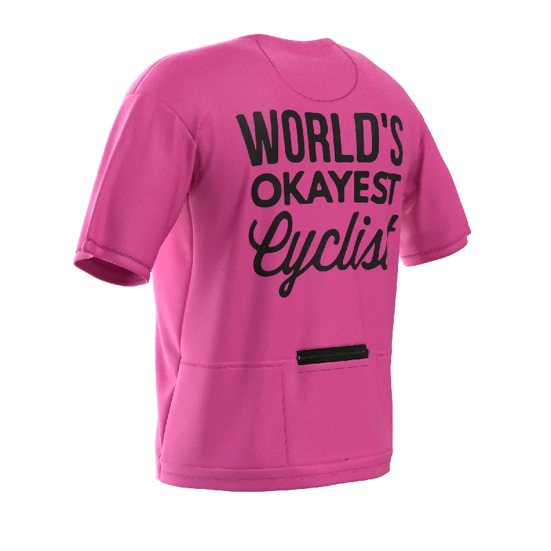 Men's World's Okayest Cyclist Short Sleeve Cycling Shirt