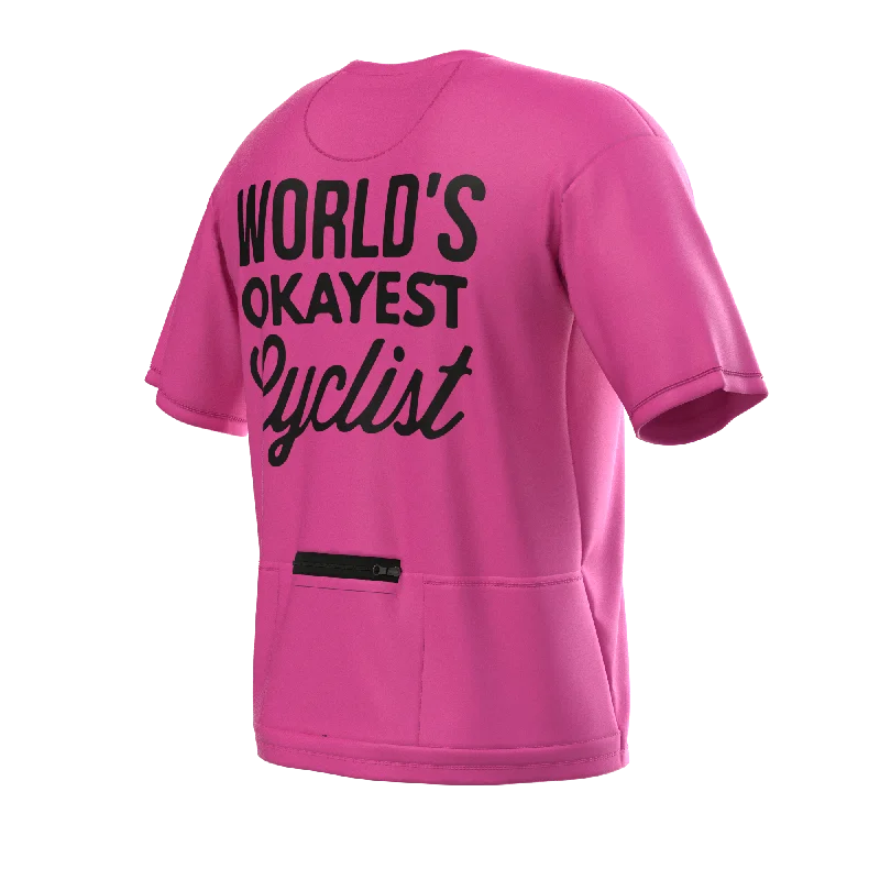 Men's World's Okayest Cyclist Short Sleeve Cycling Shirt