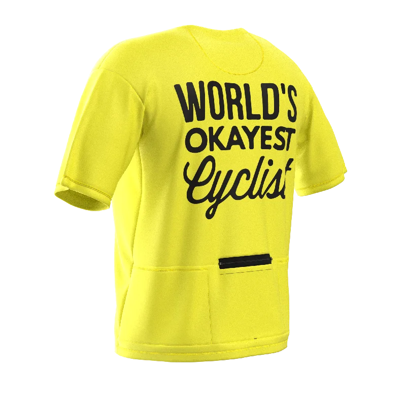 Men's World's Okayest Cyclist Short Sleeve Cycling Shirt