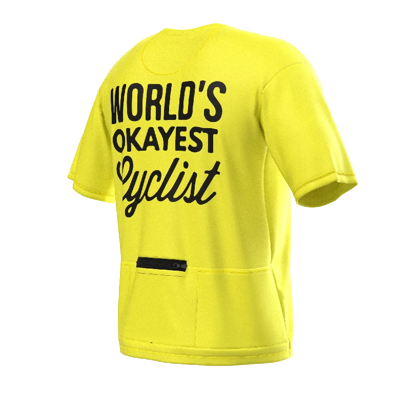 Men's World's Okayest Cyclist Short Sleeve Cycling Shirt