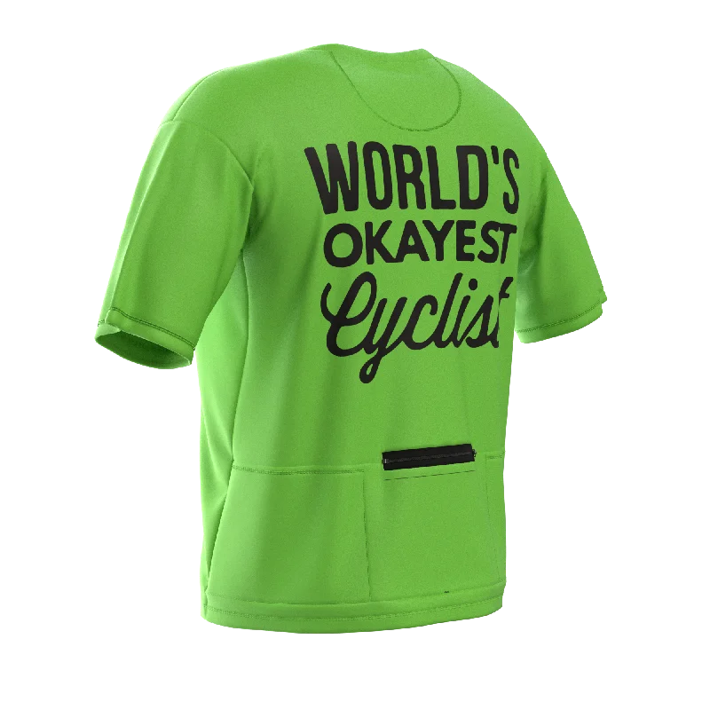 Men's World's Okayest Cyclist Short Sleeve Cycling Shirt