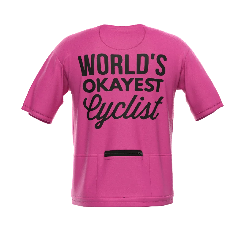 Men's World's Okayest Cyclist Short Sleeve Cycling Shirt