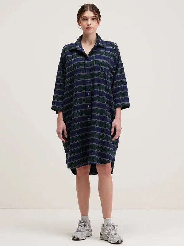 Bellerose Gladys Dress in Navy Green