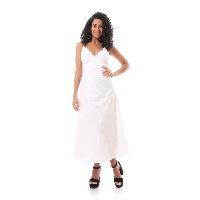 Cotton Beach Dress With Straps - Merch