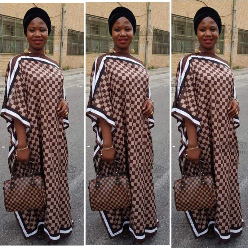 Fashion Women's Elegant Oversized African Dree Print Traditional Dress