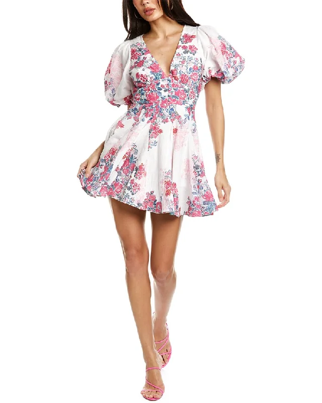 Hemant & Nandita Linen-Blend Skater Dress
