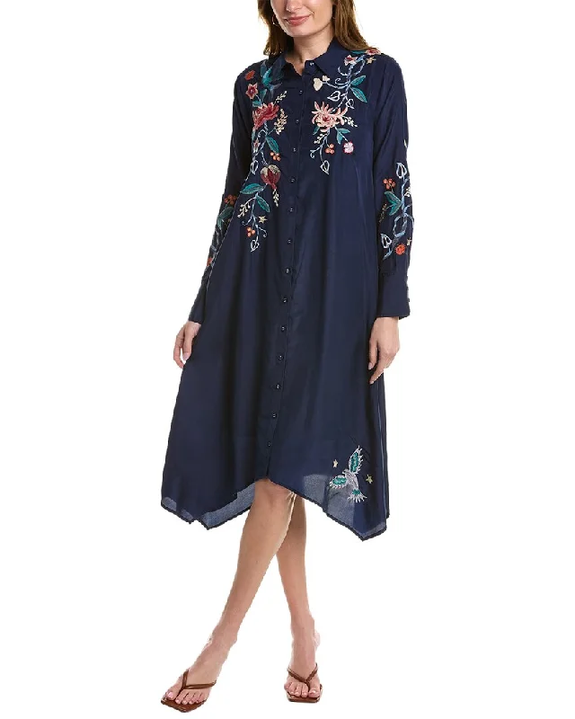 Johnny Was Viola Wide Cuff Seaside Silk Dress