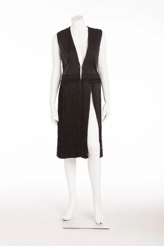 Maison Martin Margiela - New With Tags Fringed Vest Dress - IT 40