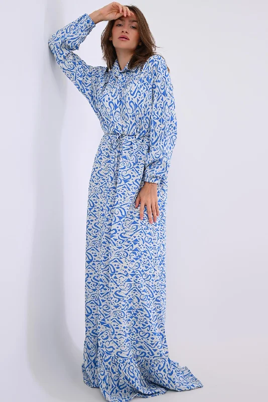 Sea Arabic Dress - U-Modest