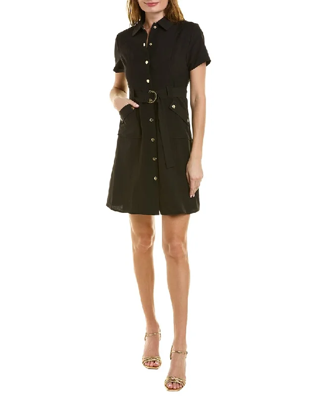 Sharagano Stretch Sharkskin Dress