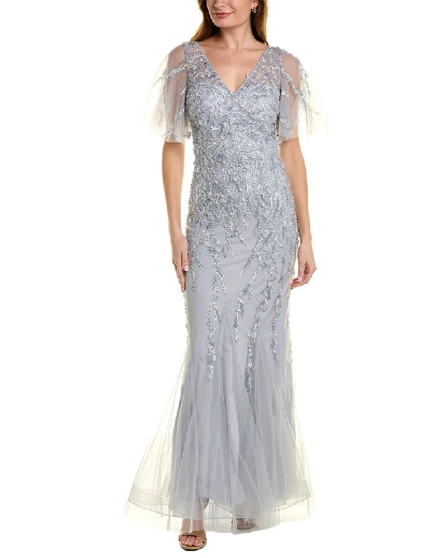 Teri Jon by Rickie Freeman Beaded Embellished Gown
