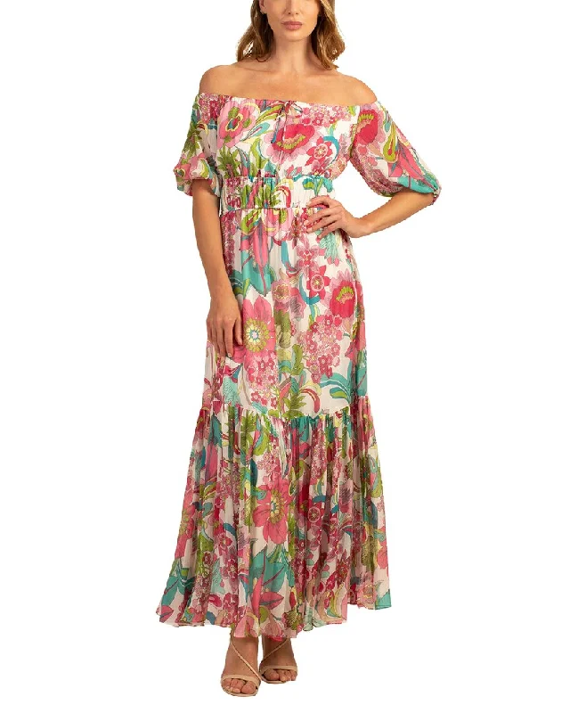 Trina Turk West Coast Silk-Blend Dress