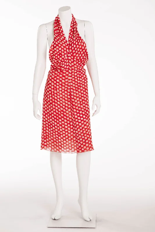 Valentino - Red Halter Dress with White Polka Dots - IT 40